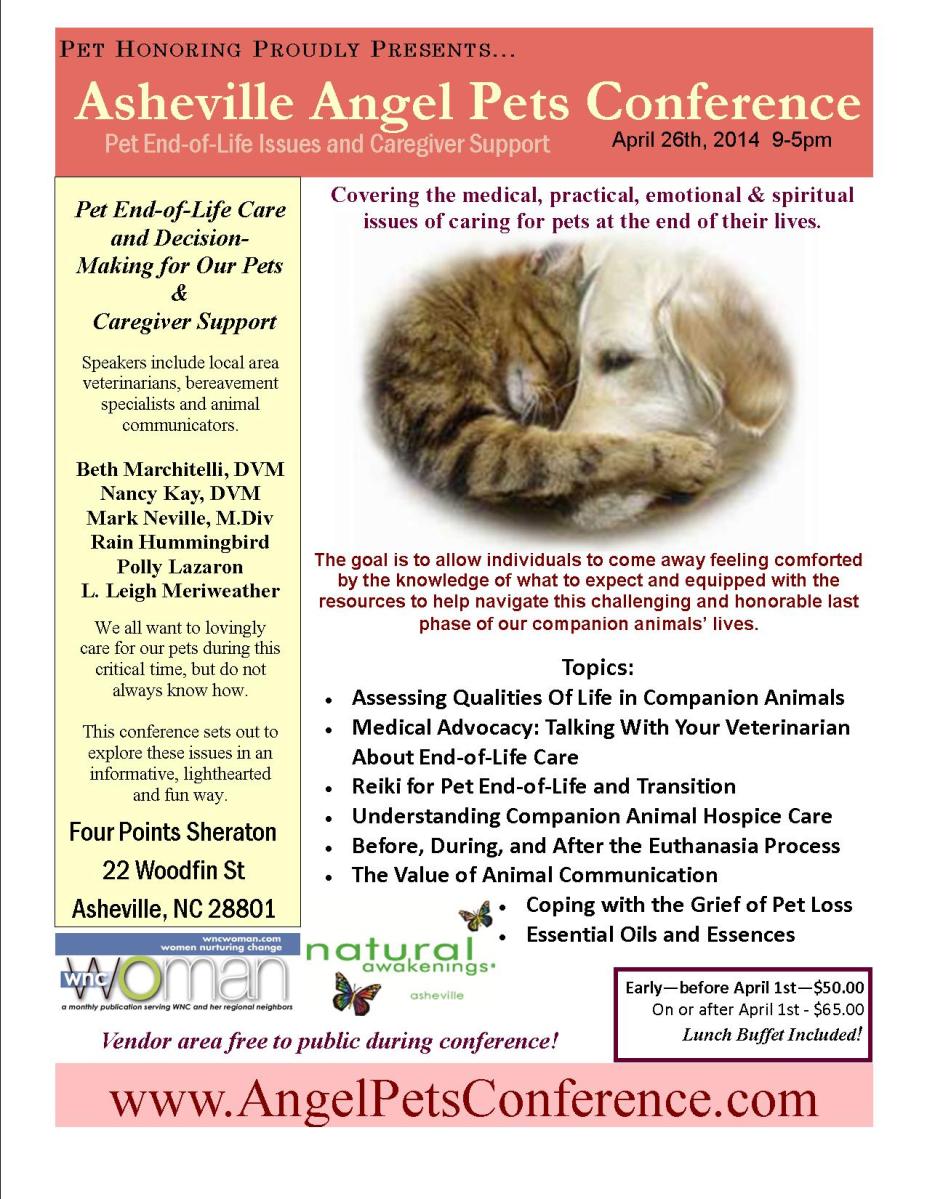 Asheville Angel Pets Conference Flyer